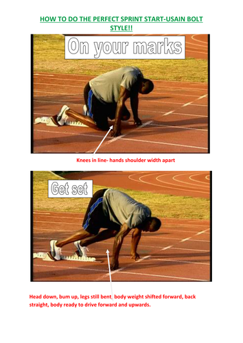 Usain Bolt sprint start and technique