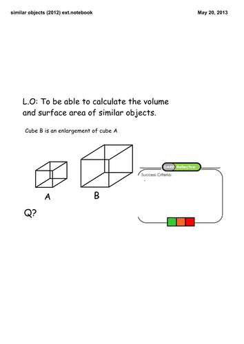 Similar Objects 3D (extension questions)