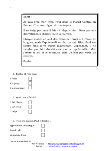 gcse-french-ma-famille-et-moi-reading-task-teaching-resources