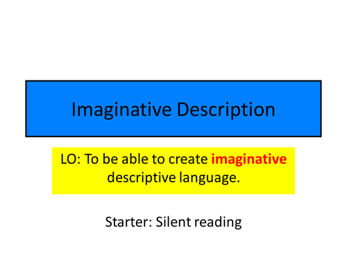 Year 8 Creative Writing Lesson Observation Ppt