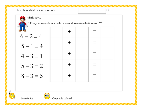 using inverse operations to check answers teaching resources