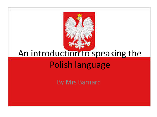 The spoken Polish language