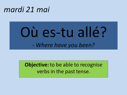 travel in french past tense