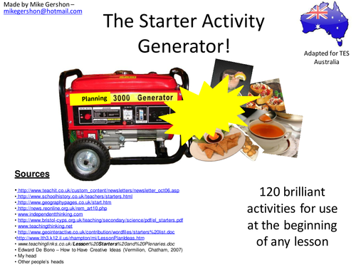 The Starter Activity Generator