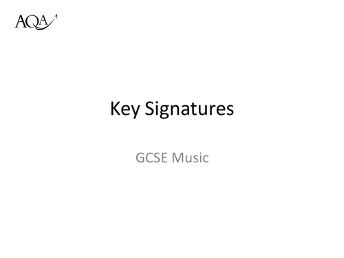 Key Signatures - Working Them Out