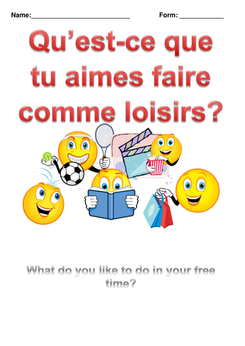 French: Sports and Hobbies Revision Booklet