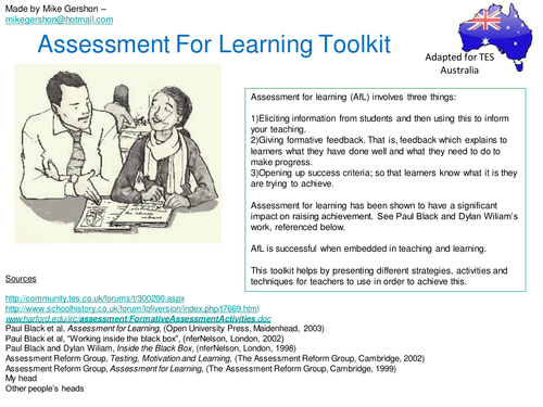 Assessment for Learning Toolkit