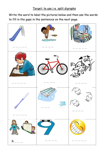 i-e split digraph worksheet