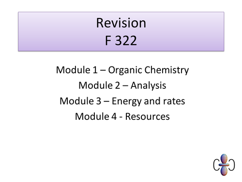 AS Chemistry; F322 Module 3 revision