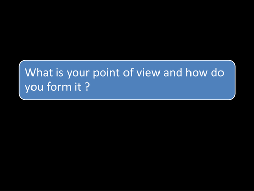 What is a Point of View and how do I get one?