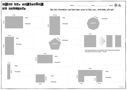 Area and Perimeter plus word problems by paulparkie 