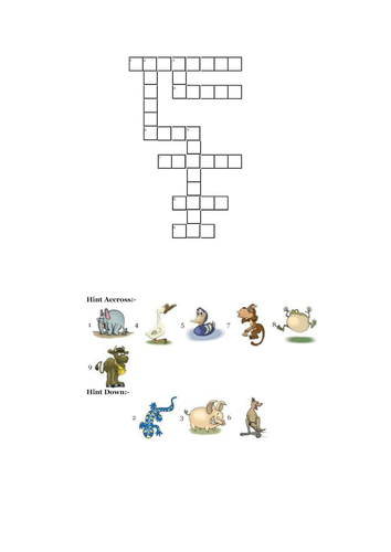 animal crossword