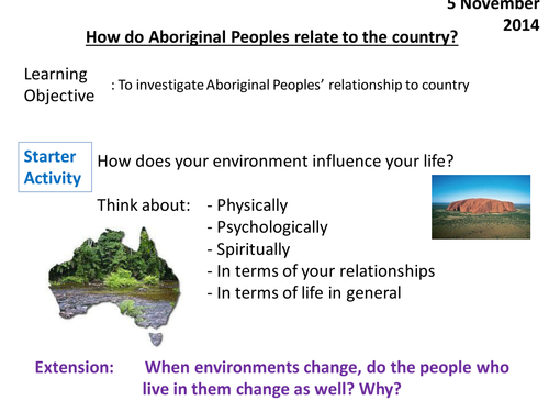 Aboriginality and the Land-Relationship to Country