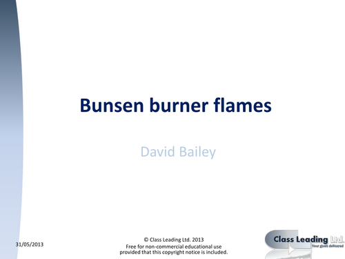 Bunsen burner flames