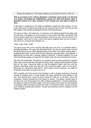 Vampire fiction through the ages