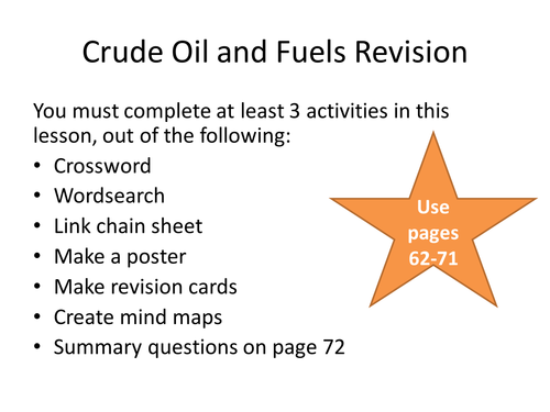 C1 4 Crude oil and fuels