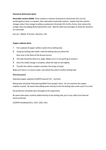 C2 4.8 Reversible Reactions