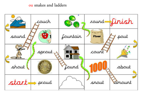 1 worksheets year phonics tes ANDonnelly ladders Teaching snakes game  and ou by phonic