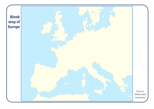 blank map of europe teaching resources