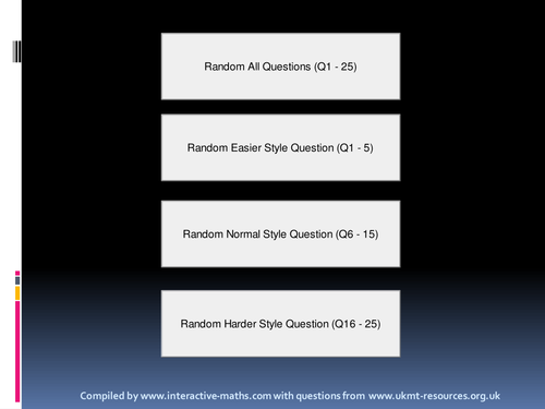 Junior Maths Challenge Random Questions