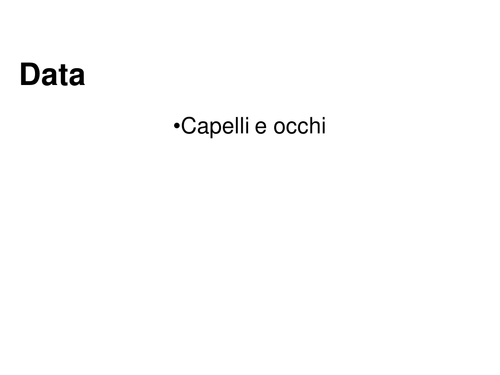 KS3 Italian - physical description