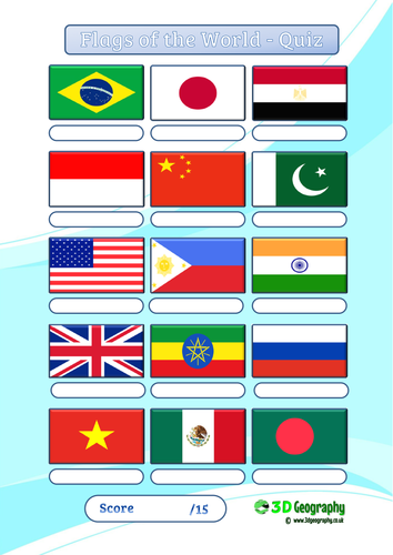 Flags of the world quiz