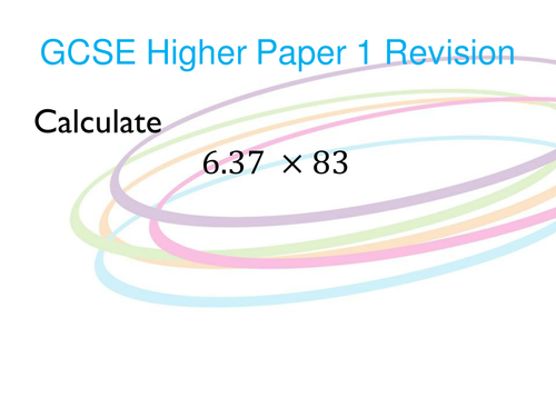 GCSE HIGHER REVISION QUESTIONS