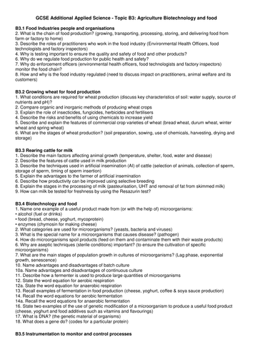 OCR Additional Applied Science B3 Revision Aid