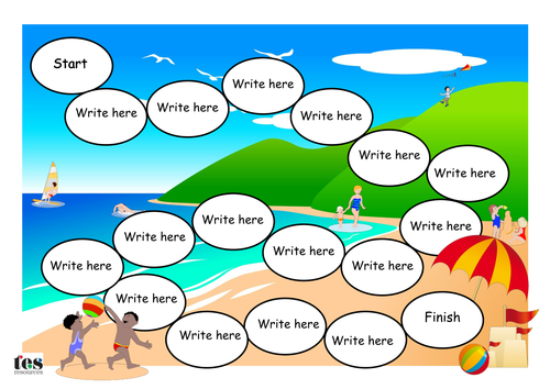 Create your own Beach Themed board game