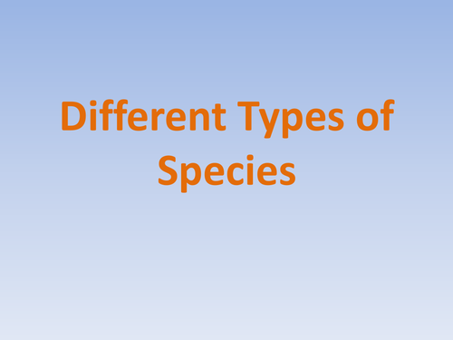 Types of Species