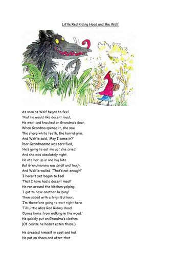 Twisted Fairytales - Roald Dahl | Teaching Resources