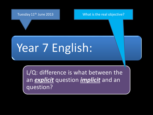 IMPLICIT QUESTIONS GET YOU MORE MARKS !