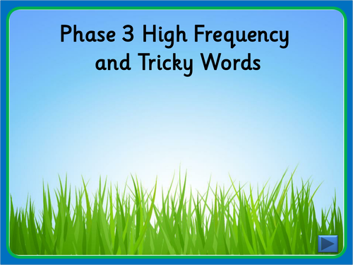 High Frequency Word Flowers - Phase 3