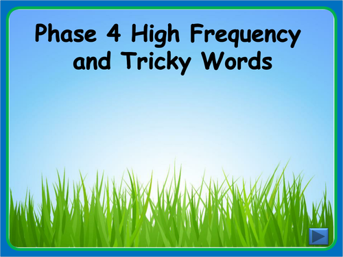 High Frequency Word Flowers - Phase 4