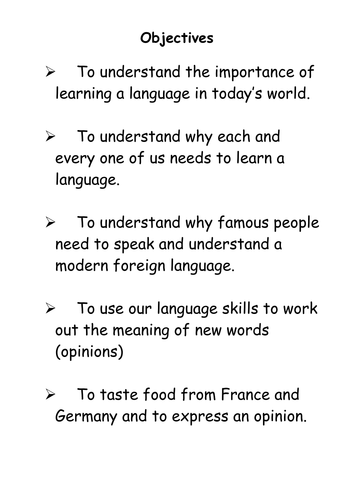 Why Learn Languages?