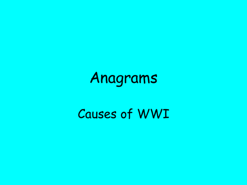 Causes of WWI