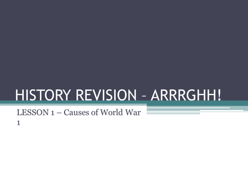 Causes of WWI Revision
