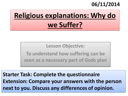 Religious explanations for suffering