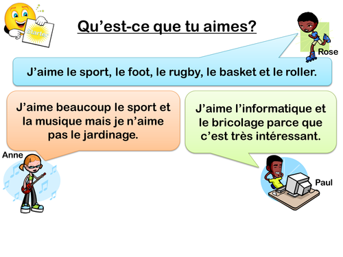 KS3 French - What do you like?