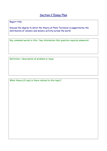 Geography - AQA Tectonics lesson 1