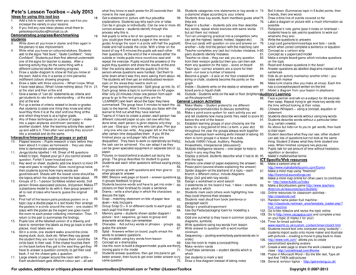 Pete's Lesson Toolbox July 2013 - New Layout