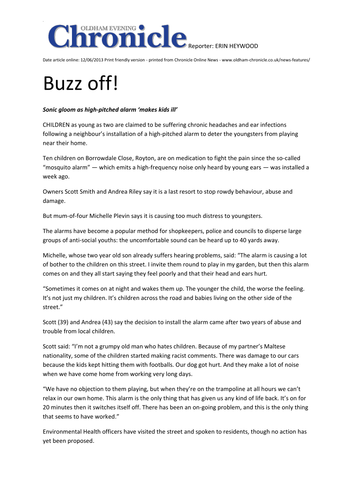 BUZZ OFF SONIC DETERRENT - Language skills