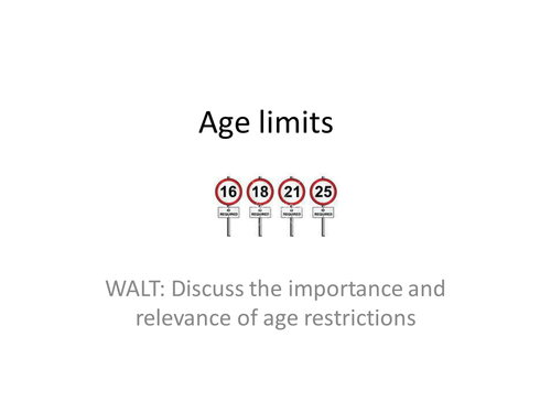 Age limits: KS4 PSHE Lesson