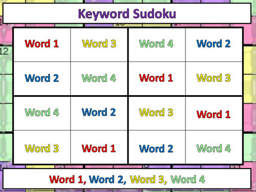 Interactive Sudoku Kit - board resource/ worksheet