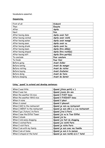 Using quand and sequencing