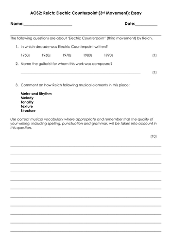 AOS2 Reich 'Electric Counterpoint'