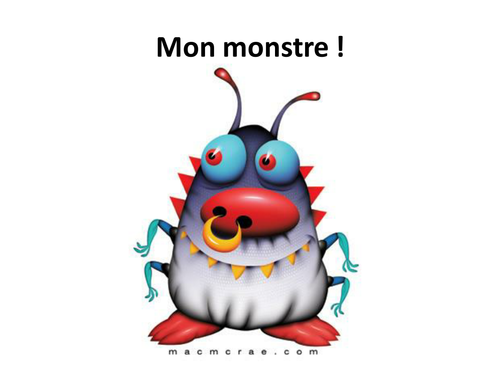 KS3 French: My Monster poem