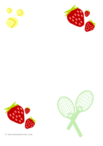 Lovely A4 Border Paper with Strawberries. UPDATED!