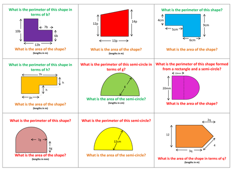 algebra 4.4 worksheet Perimeter involving Compound denningh algebra Area by and