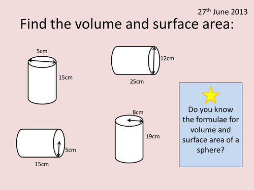 Body surface Area: KS3 / KS4 maths activity